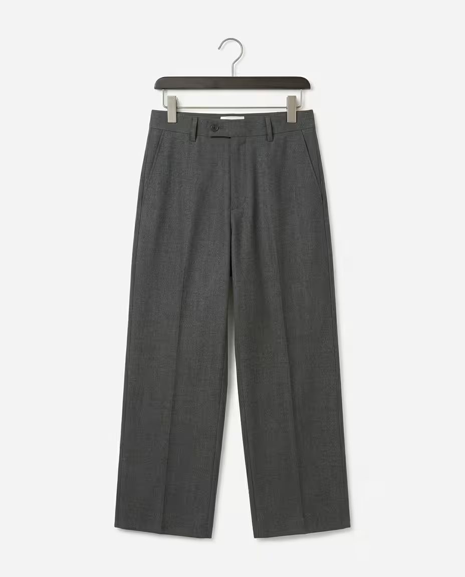 WOOL MIX WIDE-LEG TROUSERS