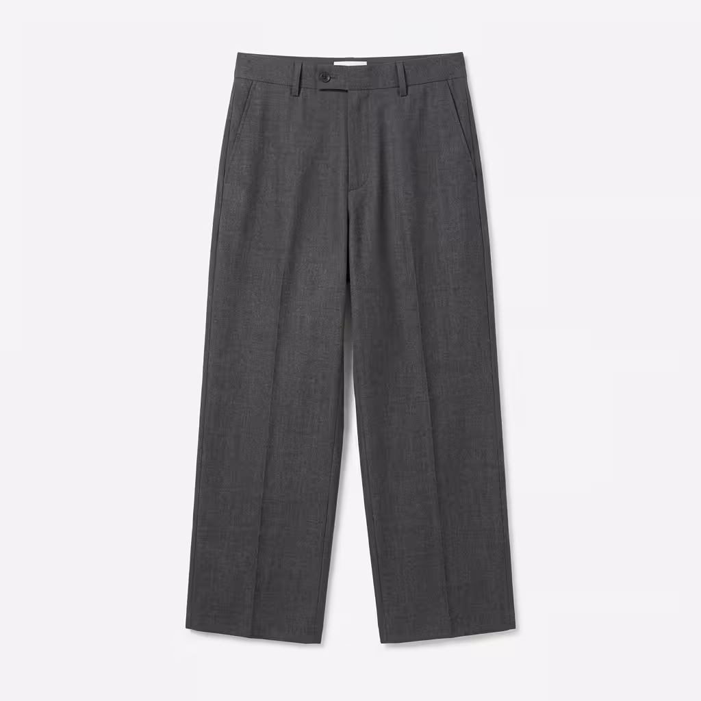 WOOL MIX WIDE-LEG TROUSERS