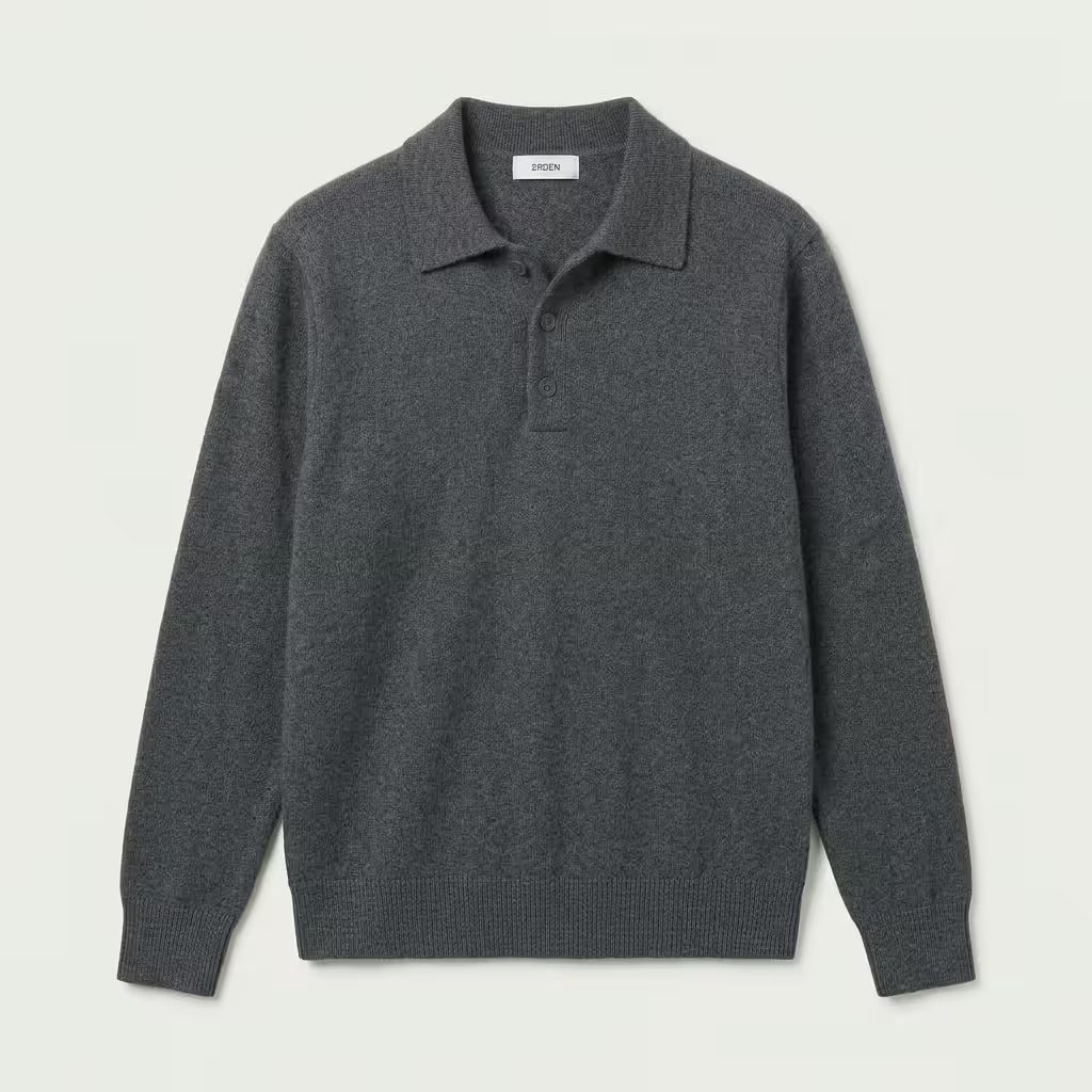 CASHMERE POLO SWEATER