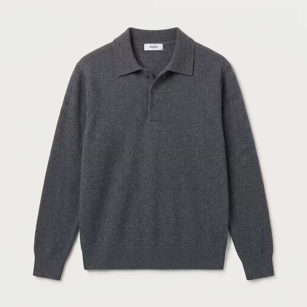 CASHMERE POLO SWEATER
